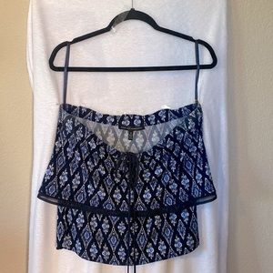 White House Black Market sleeveless tiered blue top-size M